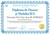 Diploma de onoare (Prof. Univ. Ioan M. POPESCU)