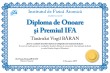 Diploma de onoare si Premiul IFA (Virgil BARAN)