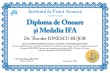 Diploma de onoare si Medalia IFA (Doctor Theodor IONESCU-BUJOR)