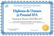 Diploma de onoare si Premiul IFA (Daniel CIOCIRLAN)