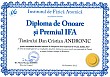 Diploma de onoare si Premiul IFA (Dan Cristian ANDRONIC)