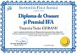 Diploma de onoare si Premiul IFA (Tudor CIOBANU)