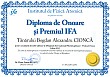 Diploma de onoare si Premiul IFA (Bogdan Alexandru CIONCA)