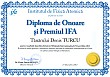 Diploma de onoare si Premiul IFA (Denis TURCU)