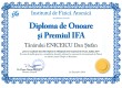 Diploma de onoare si Premiul IFA (Dan Ştefan ENICEICU)