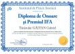 Diploma de onoare si Premiul IFA (Gabriel GAITAN)