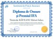 Diploma de onoare si Premiul IFA (Robert RAVEANU)