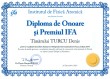 Diploma de onoare si Premiul IFA (Denis TURCU)