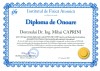 Diploma de onoare (Doctor of Engineering Mihai CAPRINI)
