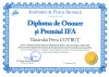 Diploma de onoare si Premiul IFA (Petru COTRUȚ)