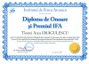 Diploma de onoare si Premiul IFA (Anca DRĂGULESCU)