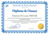 Diploma de onoare(Doctor Leona NISTOR)