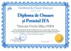Diploma de onoare si Premiul IFA (Ovidiu Mihai POPA)