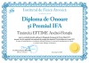 Diploma de onoare si premiul IFA (EFTIME Andrei-Horatiu)