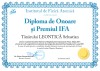 Diploma de onoare si premiul IFA (LEONTICA Sebastian)