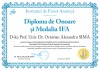 Diploma de onoare(Professor Doctor Octavian Alexandru SIMA)