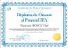 Diploma de onoare si premiul IFA (ROSCA Vlad)