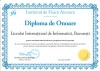 Diploma de onoare, Premiul IFA si Medalia IFA (The International Computer High School of Bucharest)