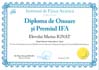 Diploma de onoare si premiul IFA (Marius IGNAT)