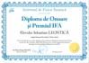 Diploma de onoare si premiul IFA (Sebastian LEONTICĂ)