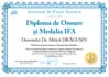 Diploma de onoare (Doctor Mitică DRĂGUȘIN)