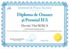 Diploma de onoare si premiul IFA (Vlad ROȘCA)