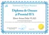 Diploma de onoare si premiul IFA (Ariana VLAD)