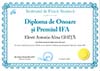 Diploma de onoare si premiul IFA (Ariana Dalia VLAD)